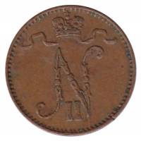 (1908) Монета Финляндия 1908 год 1 пенни    XF